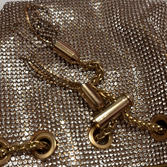 Gold Rhinestone Women's purse. 19” strap height. Perfect for weddings! - Picture 3 of 4